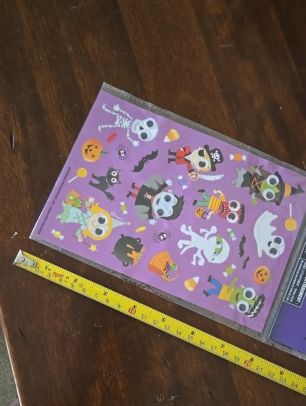 Halloween Stickers Sheet Purple Halloween Characters Google Eyes 3d Y2k Kids